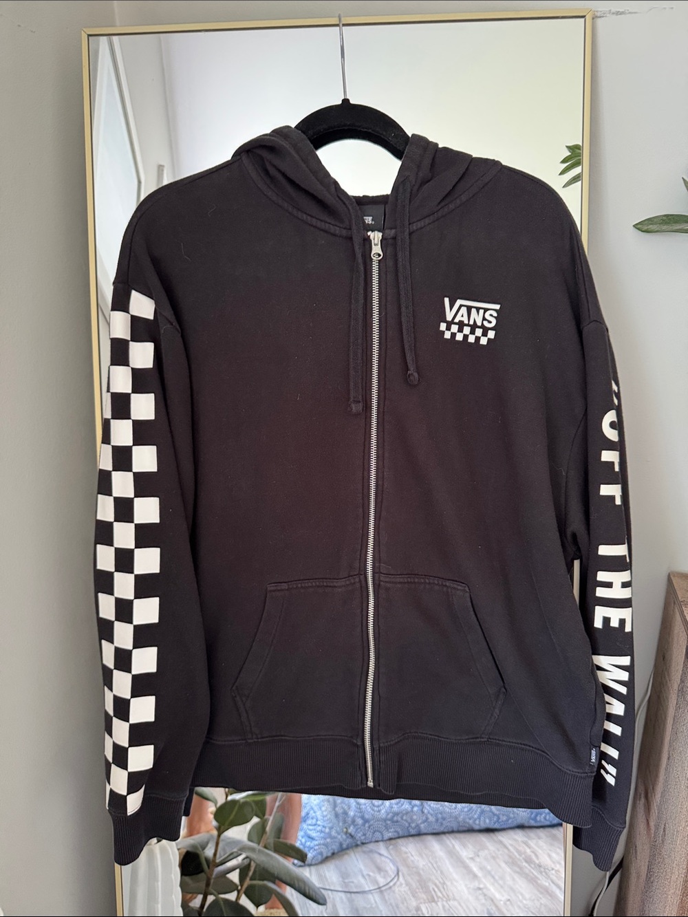 Vans Black & White Checker Zip Hoodie Jacket